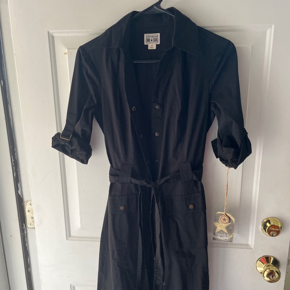 Roll up sleeve dress